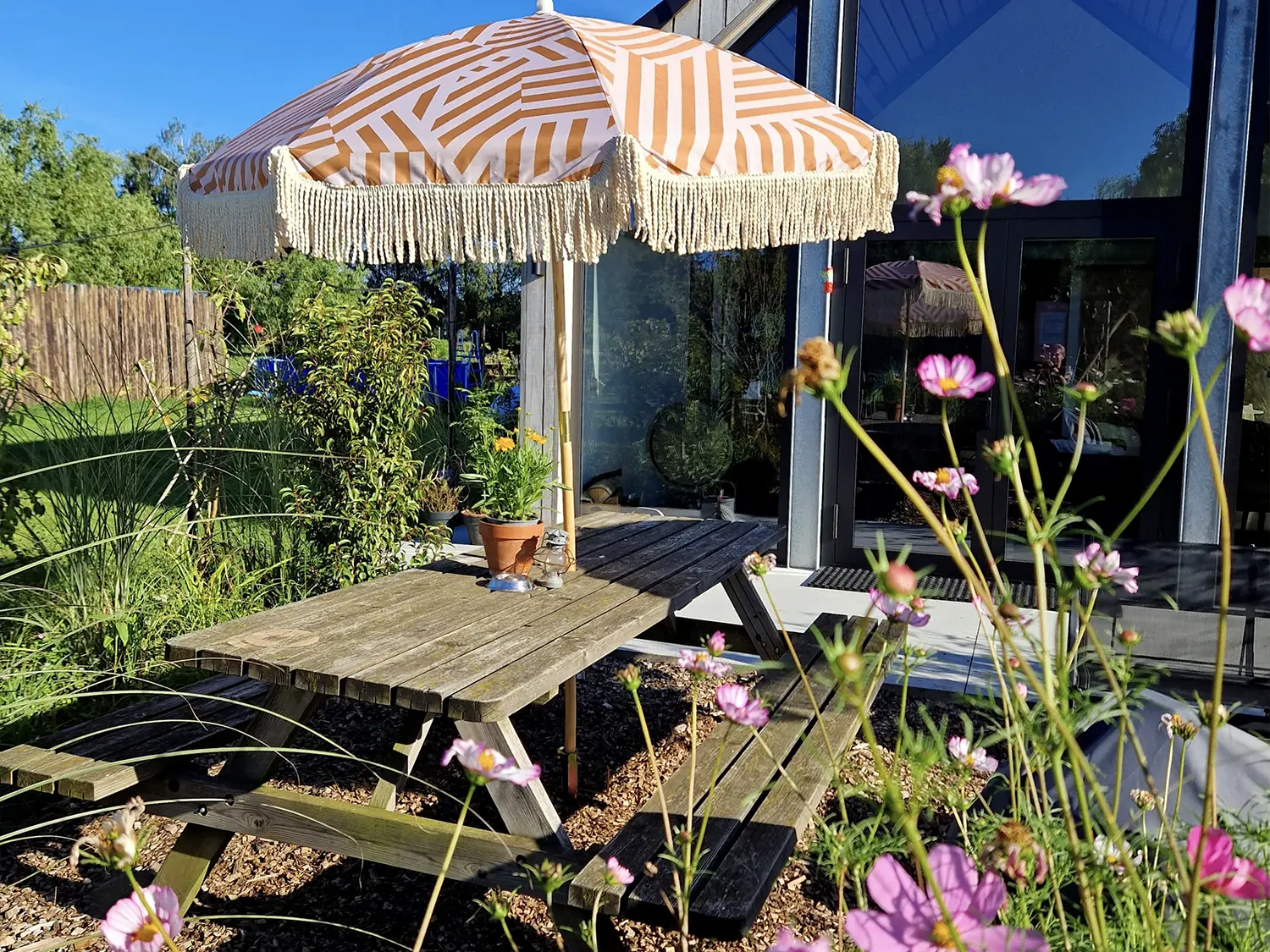Terras met schuin uitzicht